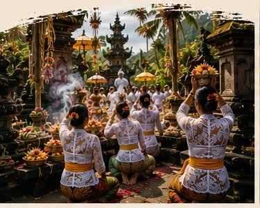 Ceremonia tradicional en Bali